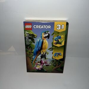 LEGO Creator 3 in 1 Exotic Parrot Building Toy Set, Transforms to 3 Animal
